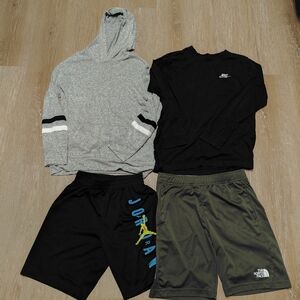 Nike Air Jordan North Face Bundle Shorts And Shirts Boys 14/16